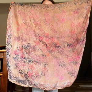 Pink Paisley & Floral Scarf